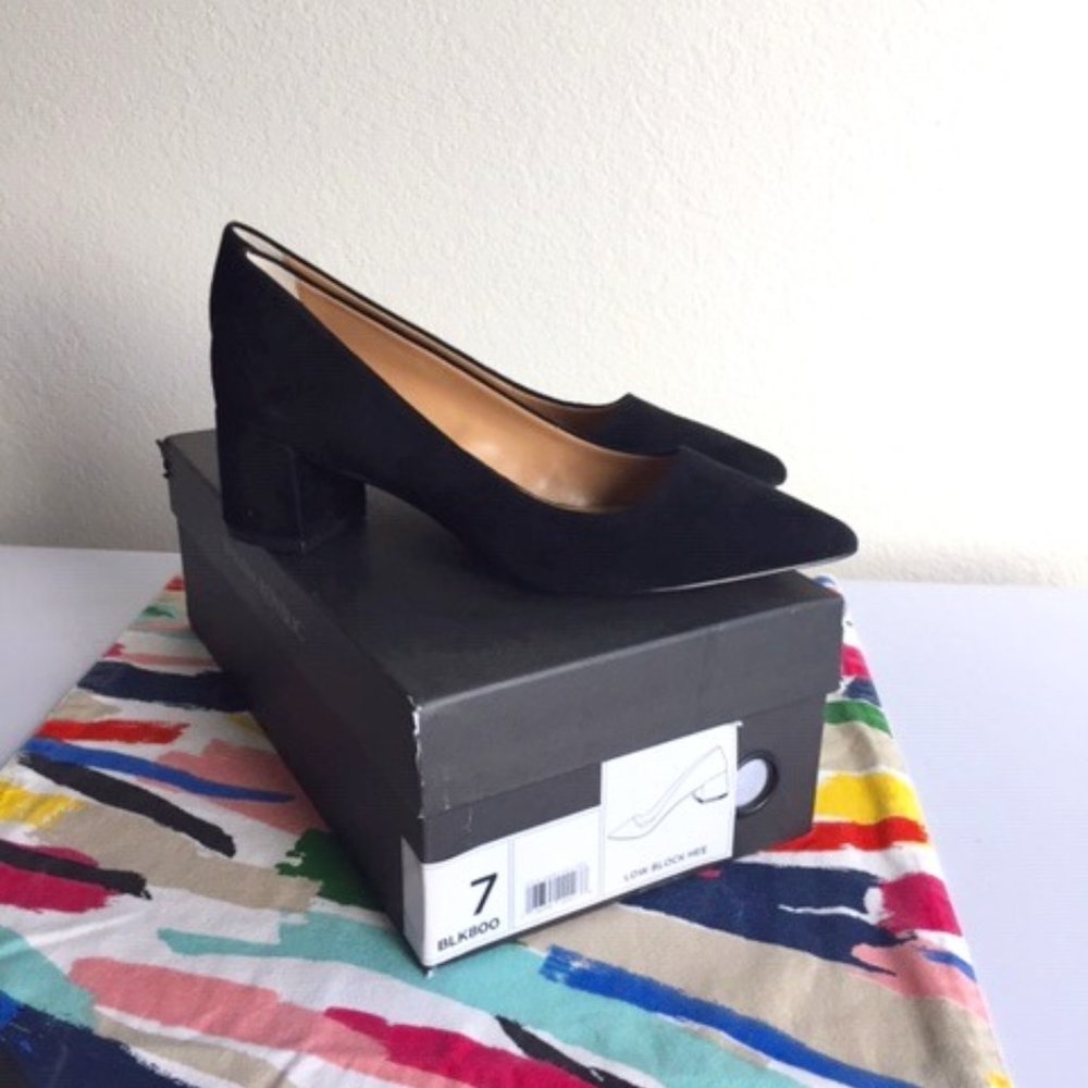 Banana Republic Heels-Black Suede, Size 7